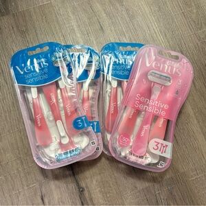 NEW Gillette Venus Sensitive razors 4 pack skincare bundle shaving hair removal
